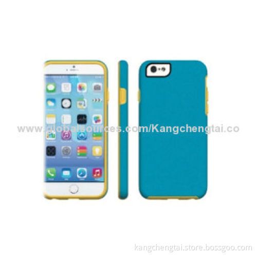 Detachable 2 Pieces Cases for iPhone 6 with Metallic Spray Coating, Allows Full Control on Cellphone